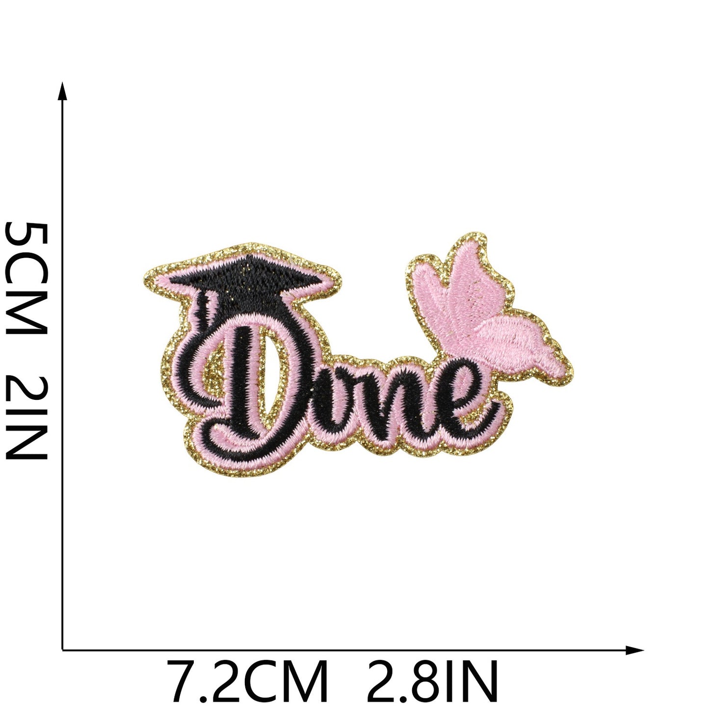 Abschluss 2026 Patch zum Aufbügeln – Graduate Aufnäher DIY Bügelbild für Kleidung, Taschen, Jeans & Rucksack