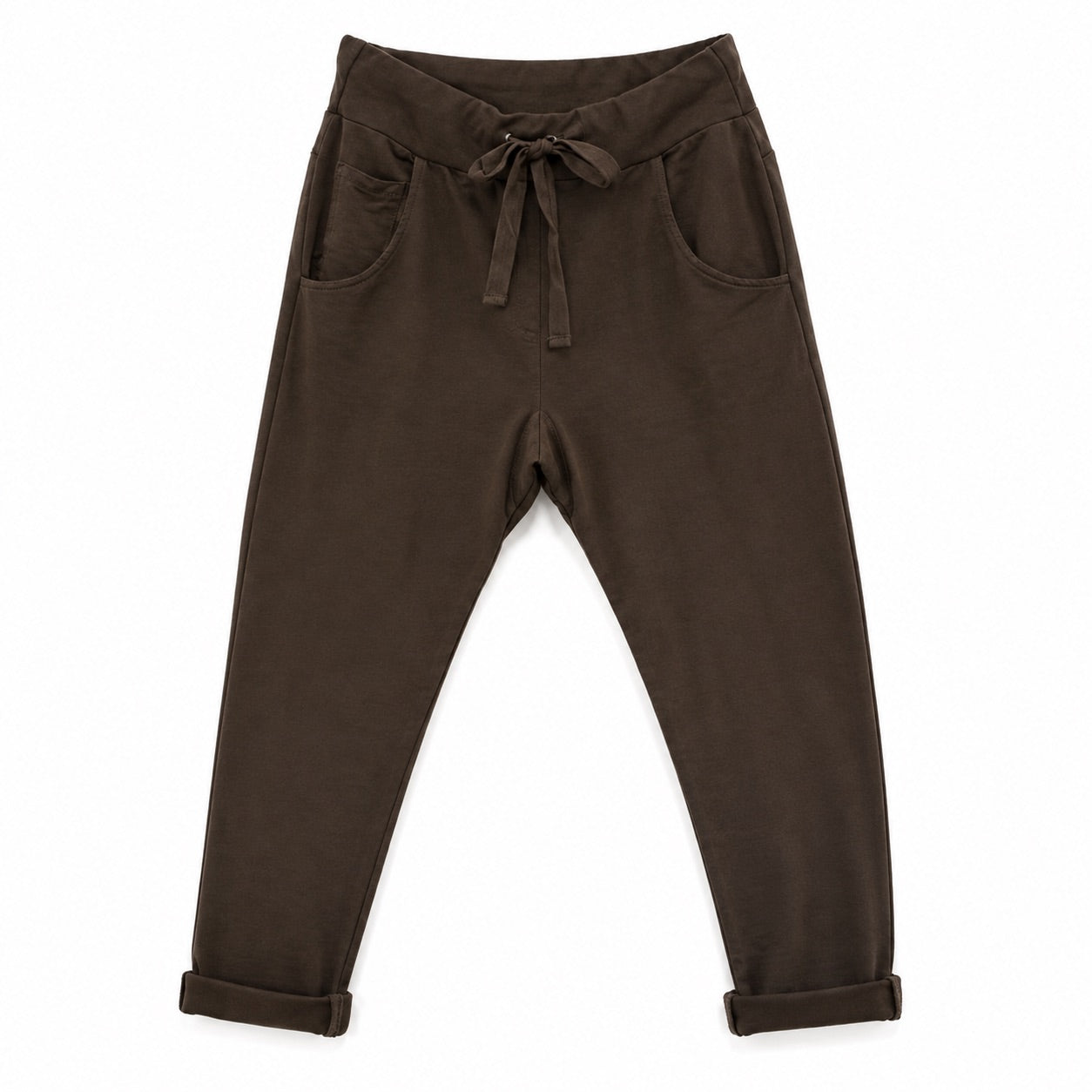 Wendy Trendy Damen Jogpants Jogger Baggy Hose Baumwolle Made in Italy S-XXL