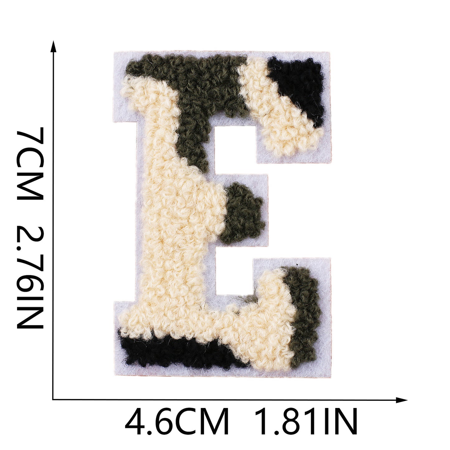 Camouflage Buchstaben A–Z Chenille Aufnäher | Zum Aufbügeln oder Annähen | 7 cm DIY Patch