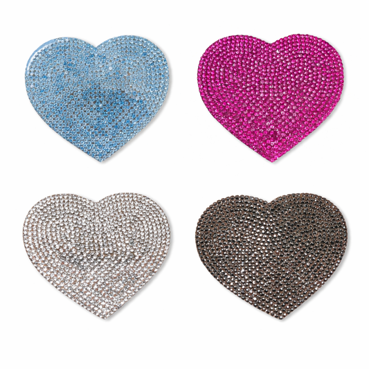 Herz Glitzer Patches zum Aufbügeln Aufnäher Strass DIY Bügelbild für Kleidung Taschen Jeans Tuch