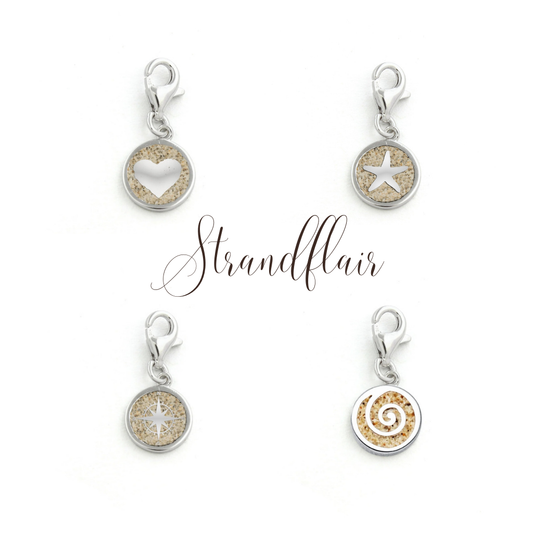 DUR 925 Silber Schmuck Charm "Strandsand" F156 Anhänger mit Sand