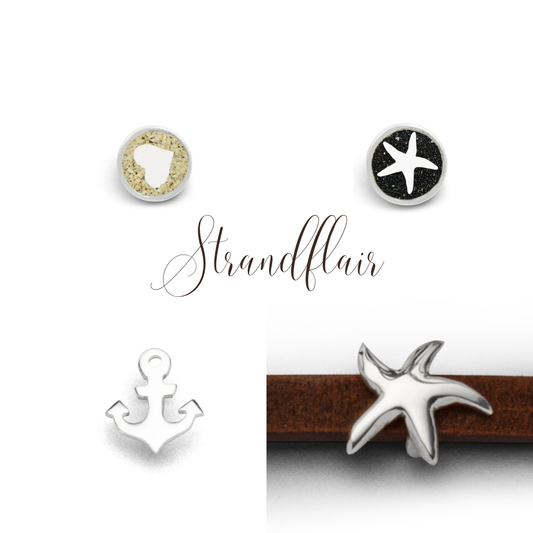 DUR 925 Silber Schmuck Element "Strandsand" F166 Anhänger mit Sand
