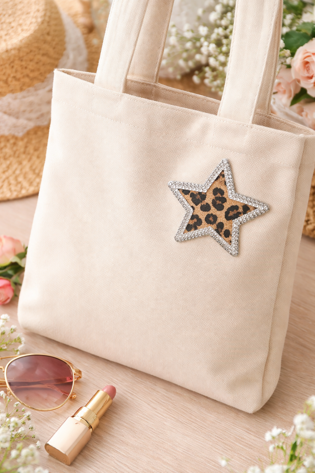 Leo Stern Glitzer Patches zum Aufbügeln Aufnäher DIY Bügelbild für Kleidung Tasche