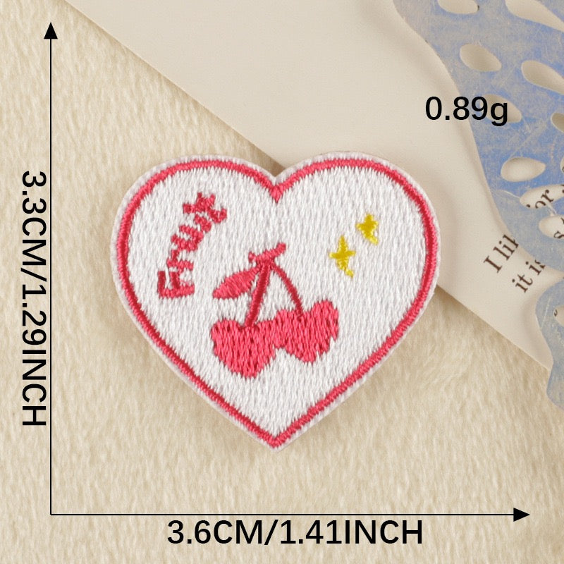 Herz XS Stickerei Selbstklebend Patch Sticker Motivwahl 4er 8er 16er Set DIY Handyhülle