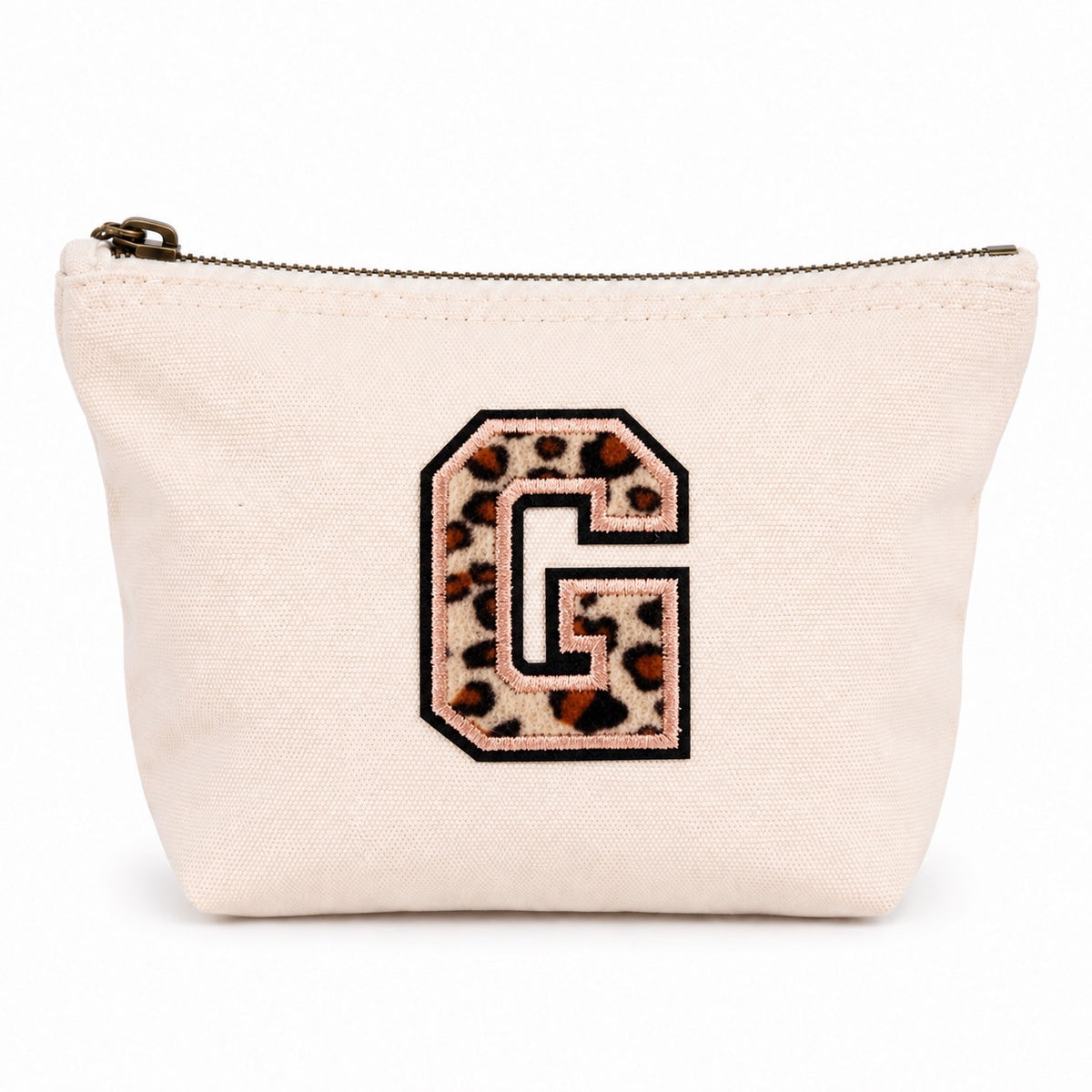 Leo Initiale Beige Kosmetiktasche S • A–Z • Reise & Geschenkidee Buchstaben