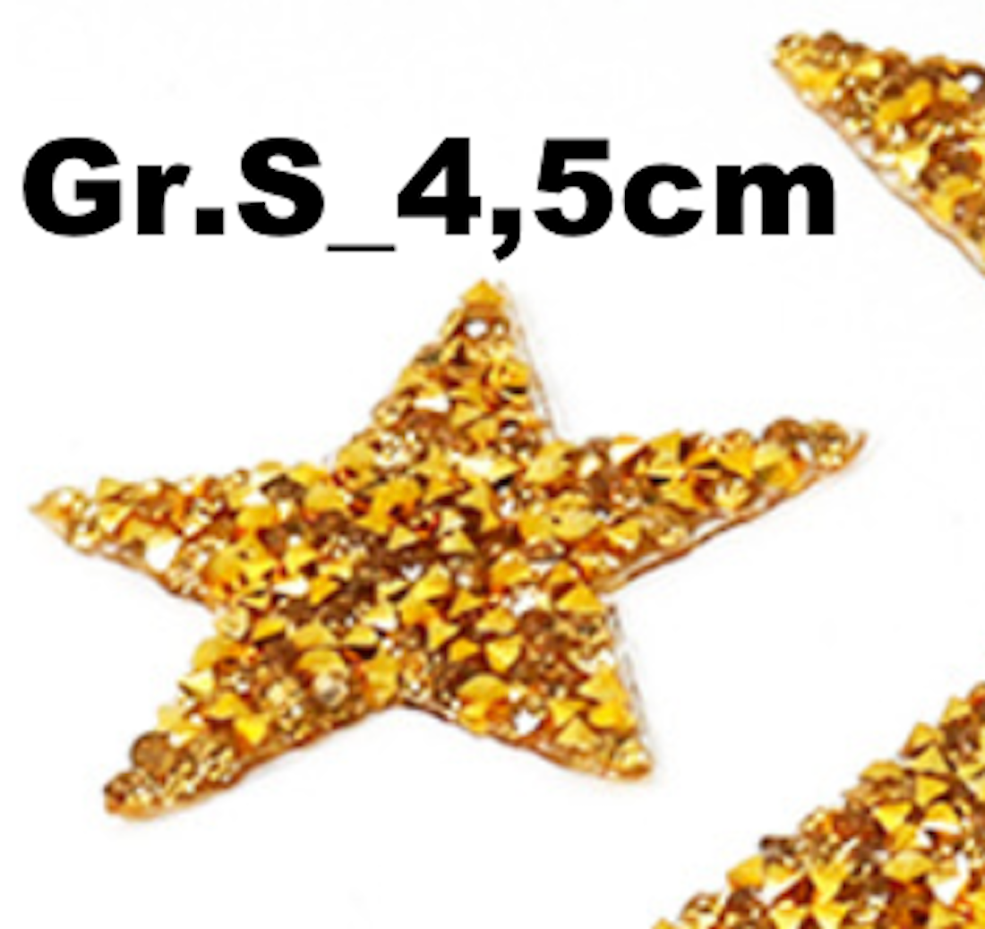 4,5cm Strass Stern Glitzer AB Patches zum Aufbügeln DIY Bügelbild für Kleidung