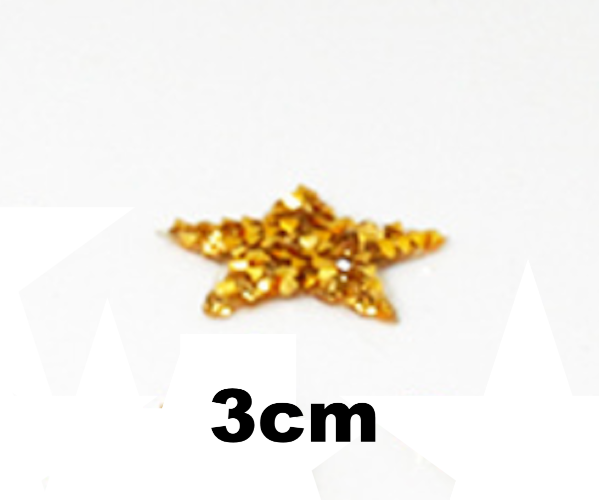 3cm Strass Stern Glitzer AB Patches zum Aufbügeln DIY Bügelbild für Kleidung