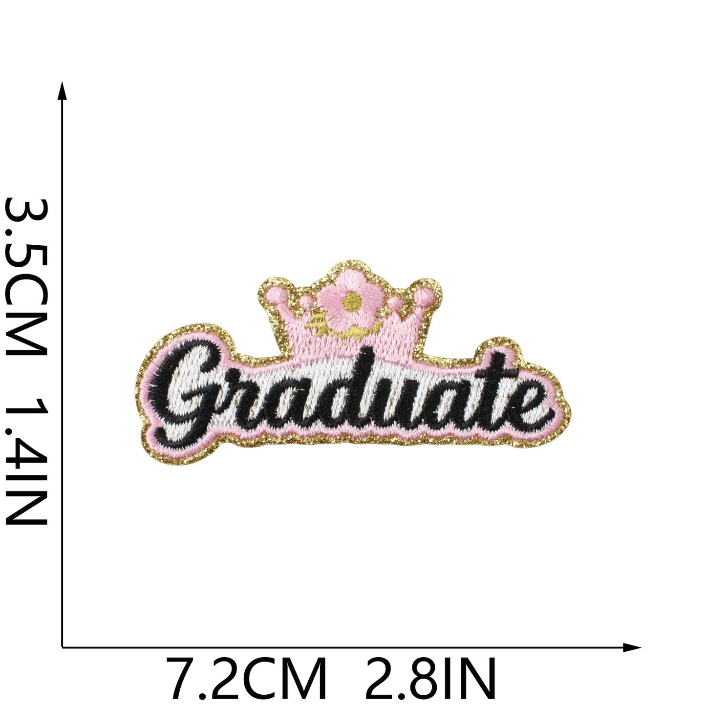 Abschluss 2026 Patch zum Aufbügeln – Graduate Aufnäher DIY Bügelbild für Kleidung, Taschen, Jeans & Rucksack