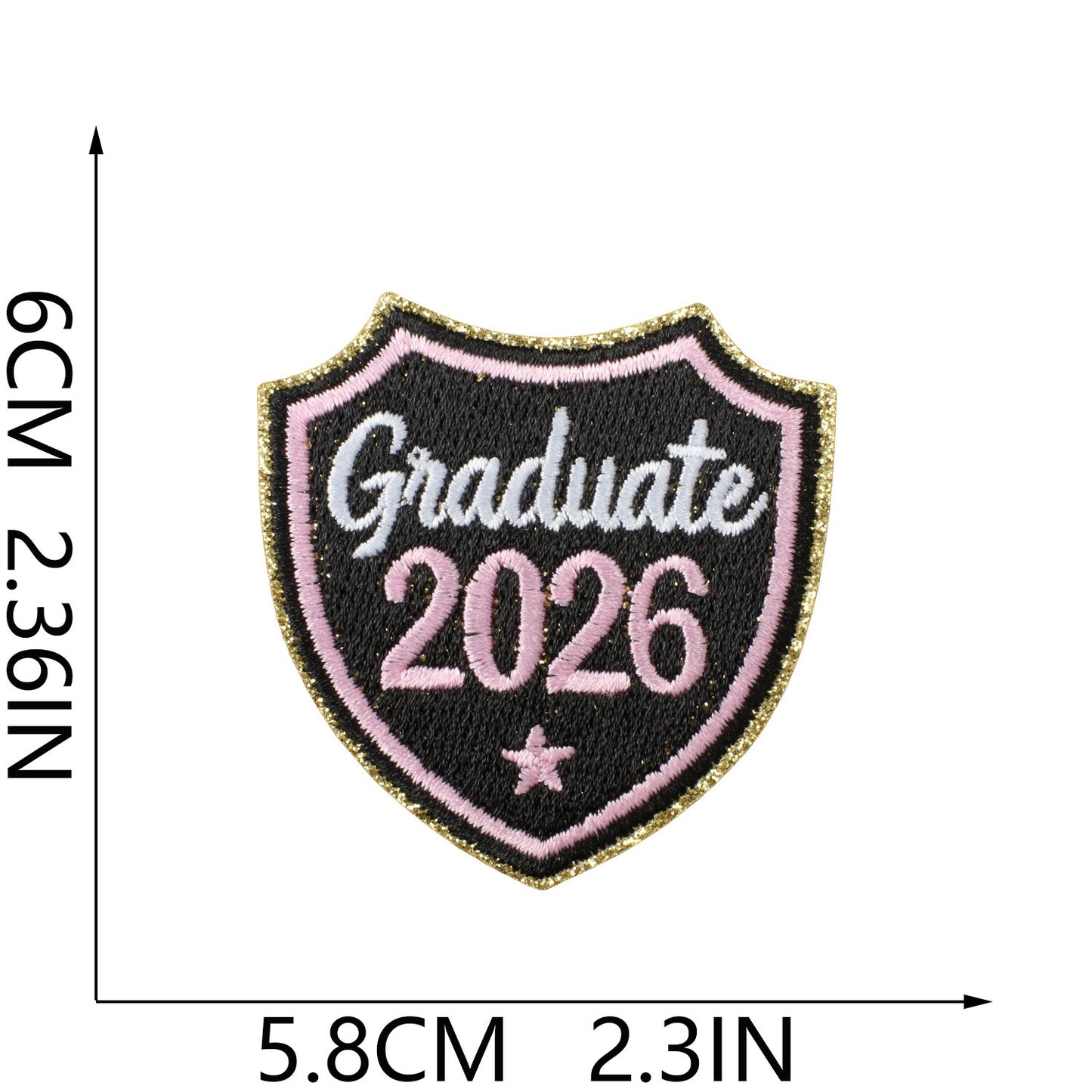 Abschluss 2026 Patch zum Aufbügeln – Graduate Aufnäher DIY Bügelbild für Kleidung, Taschen, Jeans & Rucksack