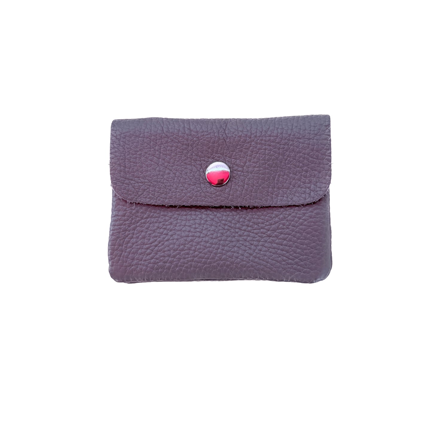 Damen Mini Geldbörse Echtleder Made in Italy 30+ Farben Münzfach Portemonnaie