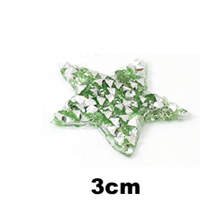 3cm Strass Stern Glitzer AB Patches zum Aufbügeln DIY Bügelbild für Kleidung