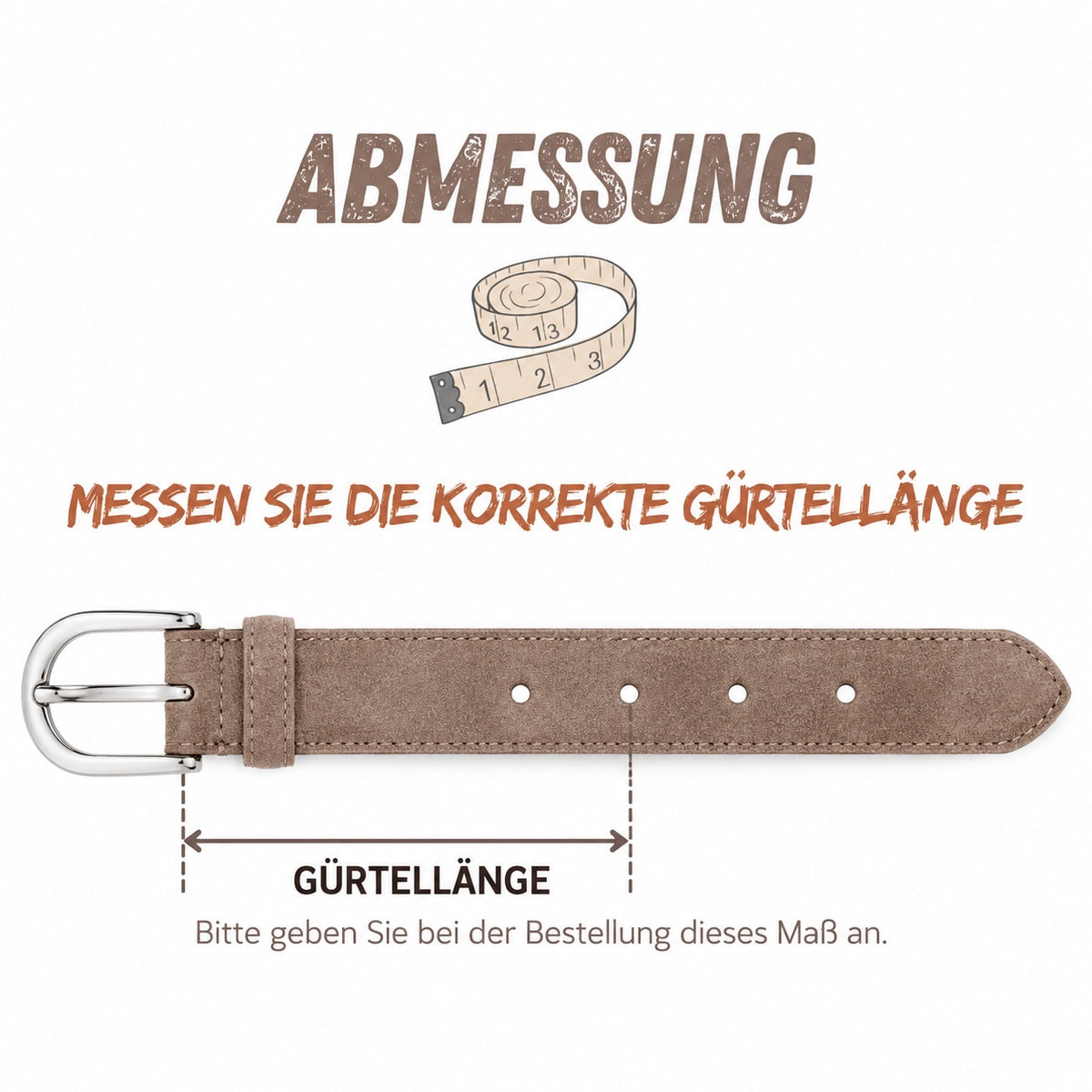 Damen Gürtel mit Wildleder-Oberfläche 3 cm Made in Italy Silber/Gold 85–100 cm