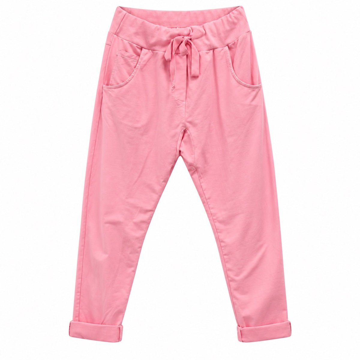 Wendy Trendy Damen Jogpants Jogger Baggy Hose Baumwolle Made in Italy S-XXL