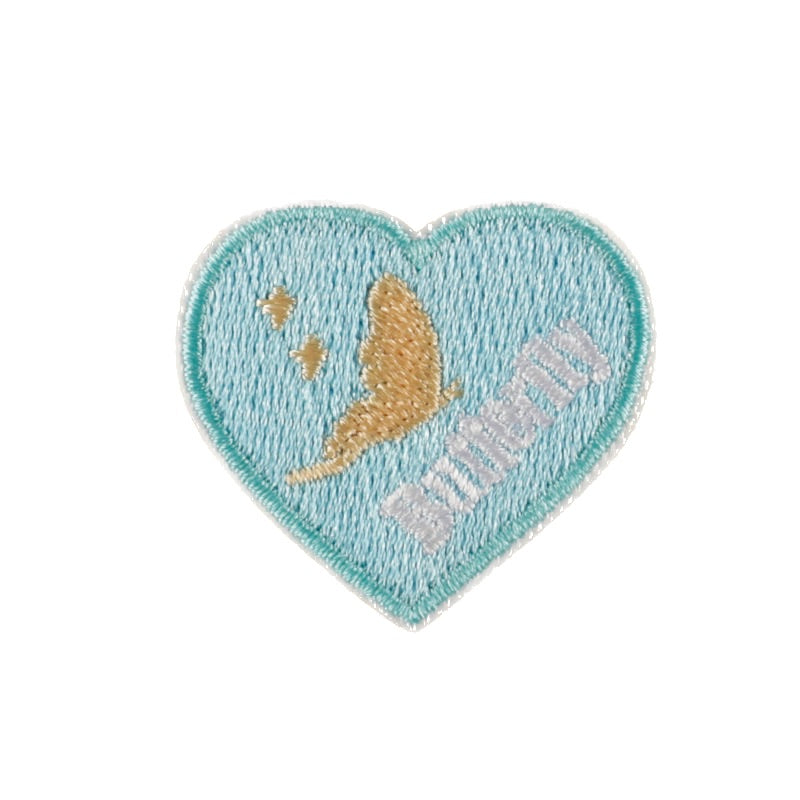 Herz XS Stickerei Selbstklebend Patch Sticker Motivwahl 4er 8er 16er Set DIY Handyhülle