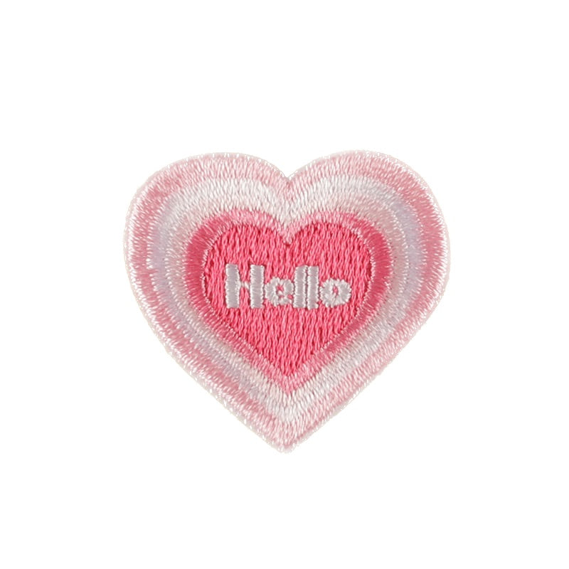 Herz XS Stickerei Selbstklebend Patch Sticker Motivwahl 4er 8er 16er Set DIY Handyhülle