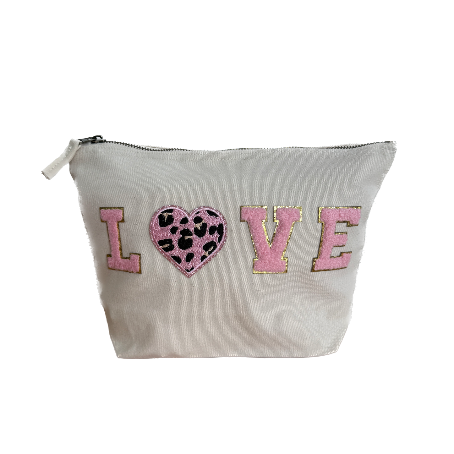 Muttertag Geschenk Mama Tasche Canvas LOVE Leo Kosmetiktasche Geschenkidee