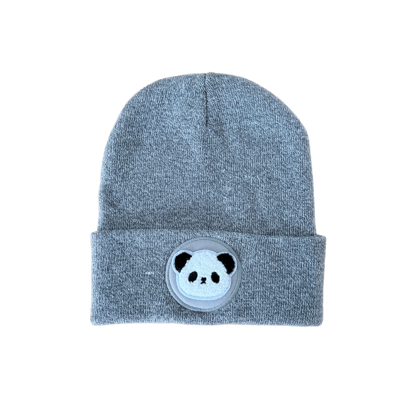 Panda Face Beanie Schwarz – Warme Unisex Mütze für Kinder Schüler Damen