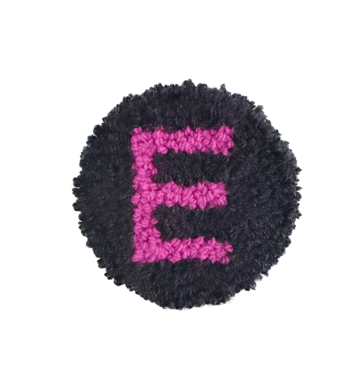 Buchstaben A-Z Untersetzer handmade | Punch Needle | grau weiß Stern Herz