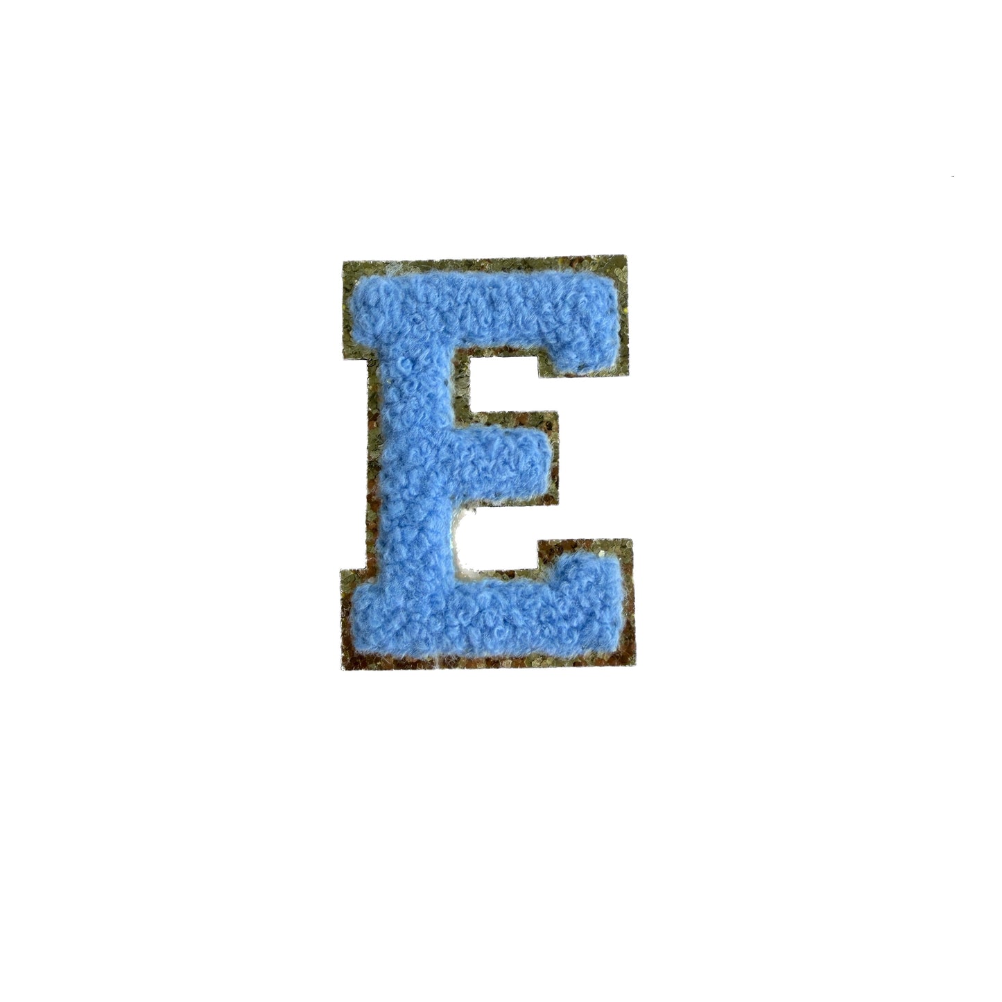 Jeansblau A-Z Chenille Buchstaben Sticker Aufkleber Aufnäher für Handyhülle Kleidung Taschen DIY