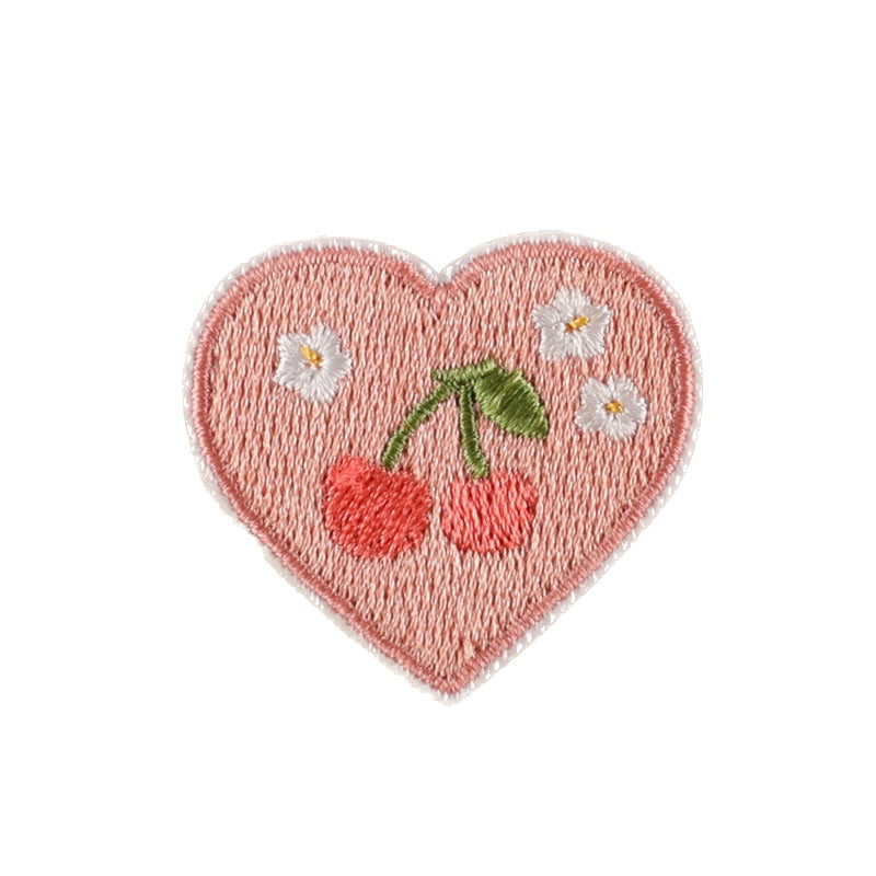 Herz XS Stickerei Selbstklebend Patch Sticker Motivwahl 4er 8er 16er Set DIY Handyhülle