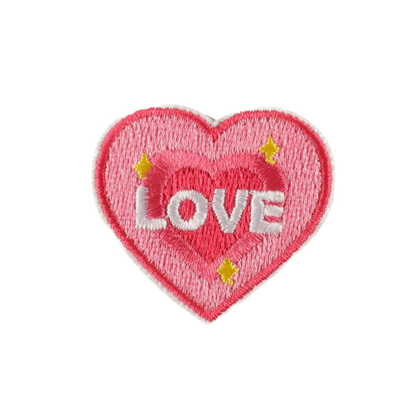 Herz XS Stickerei Selbstklebend Patch Sticker Motivwahl 4er 8er 16er Set DIY Handyhülle