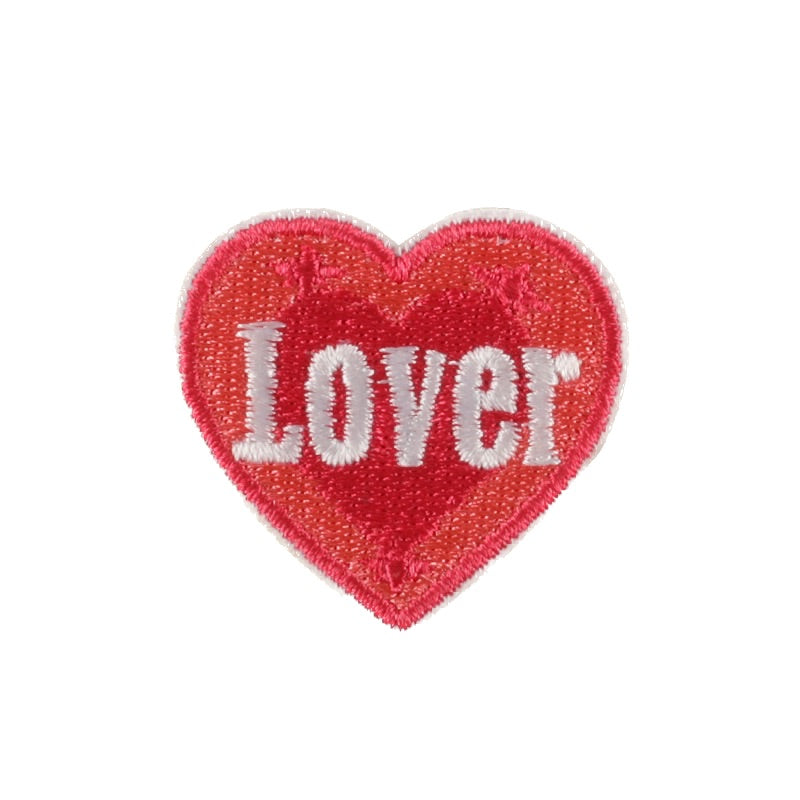 Herz XS Stickerei Selbstklebend Patch Sticker Motivwahl 4er 8er 16er Set DIY Handyhülle