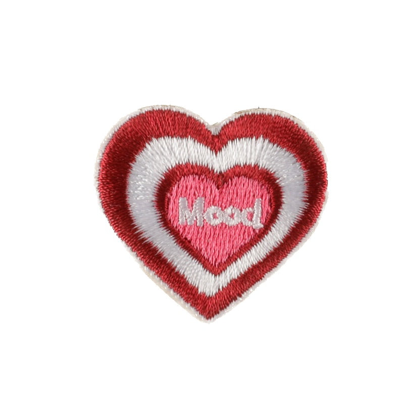 Herz XS Stickerei Selbstklebend Patch Sticker Motivwahl 4er 8er 16er Set DIY Handyhülle