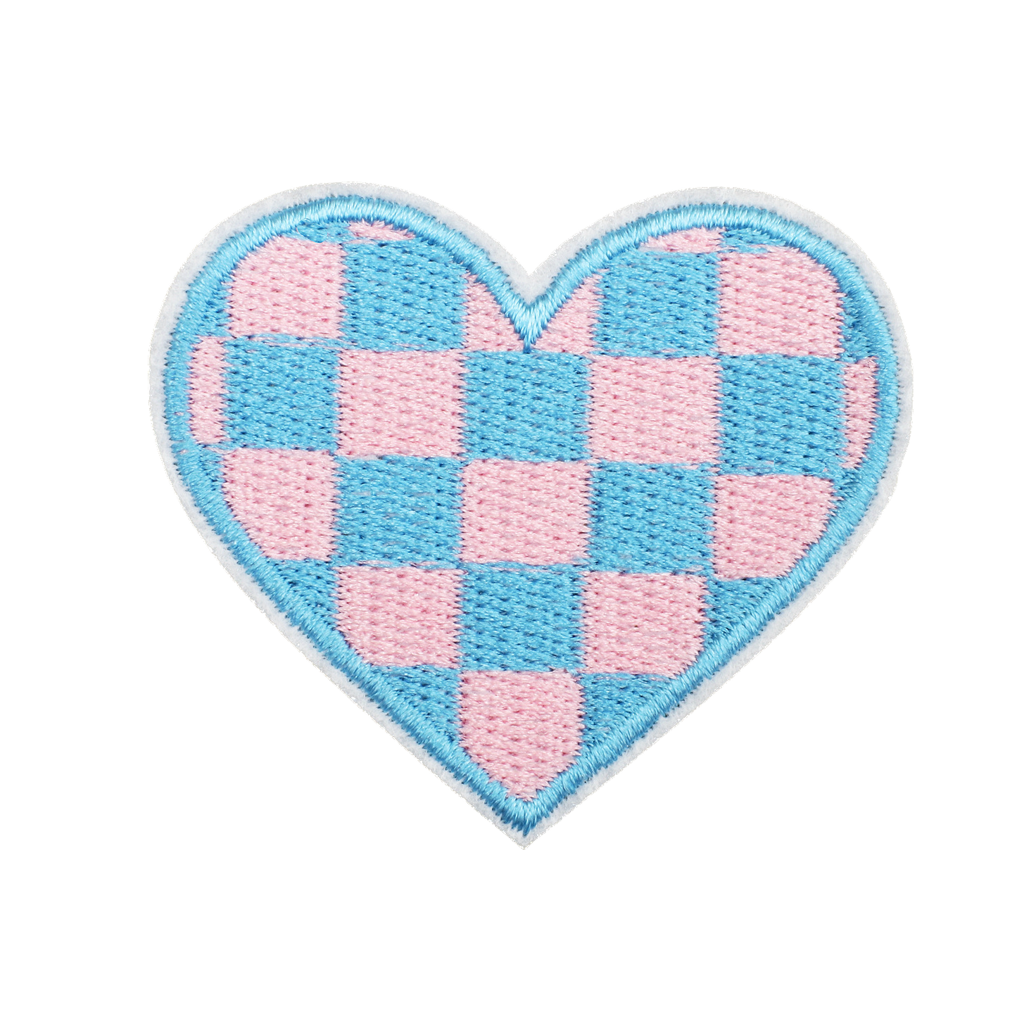 Herz Patch Karo Muster Applikation – Aufbügeln, DIY Bekleidung Taschen Deko