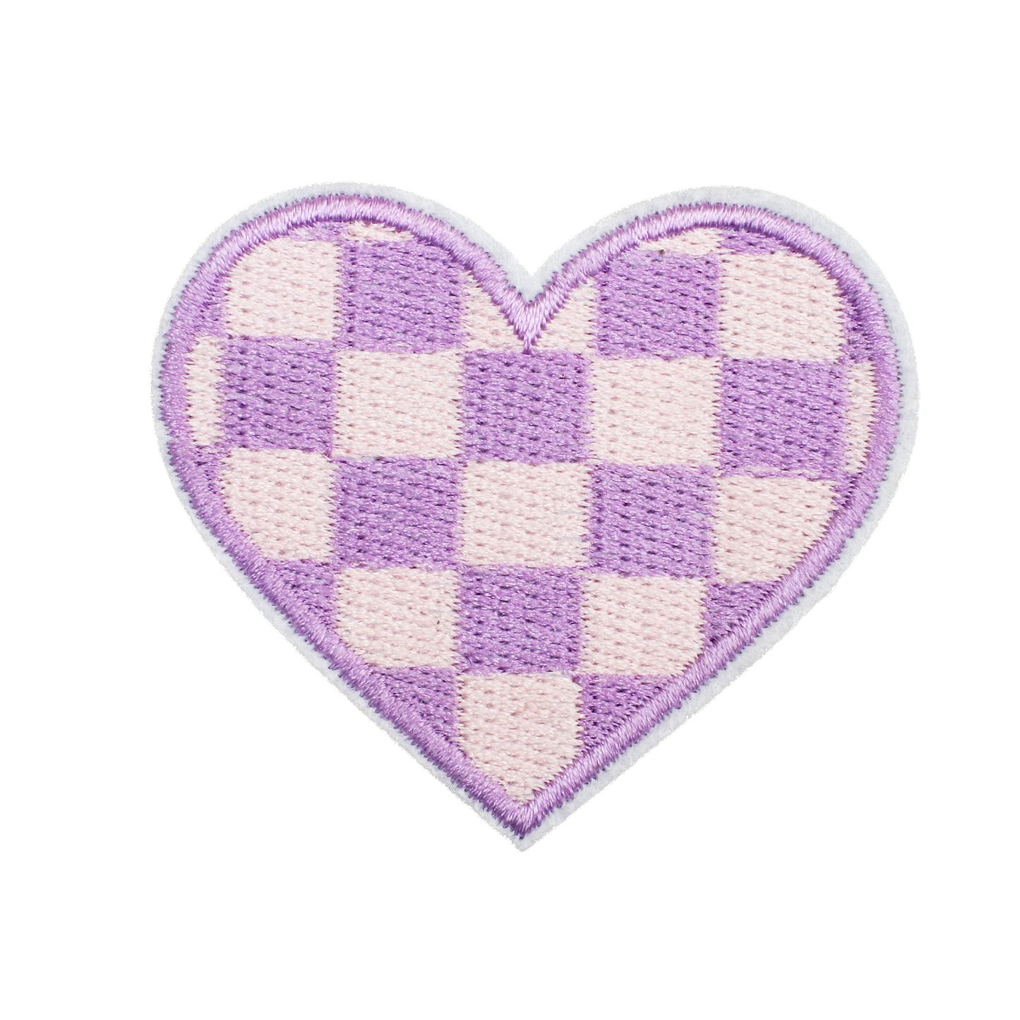 Herz Patch Karo Muster Applikation – Aufbügeln, DIY Bekleidung Taschen Deko