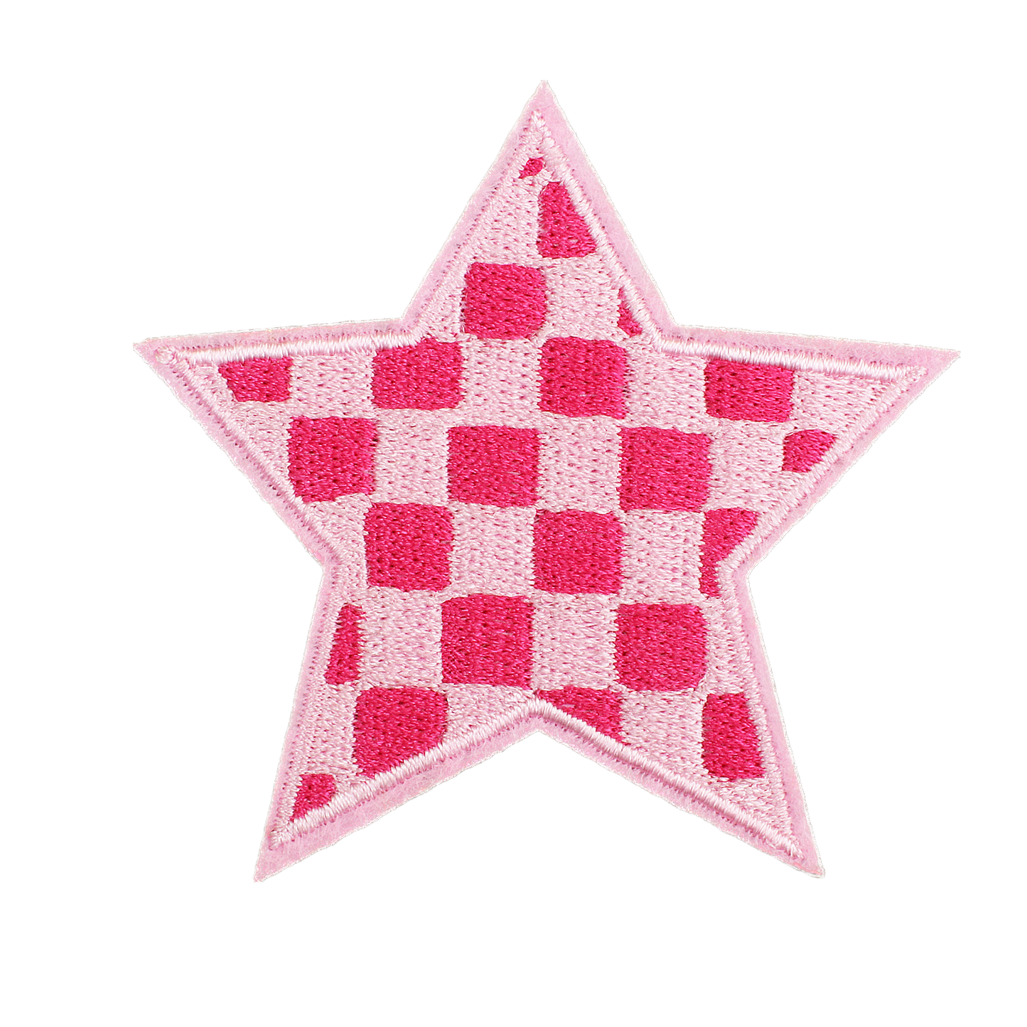 Stern Patch Karo Muster Applikation – Aufbügeln, DIY Bekleidung Taschen Deko