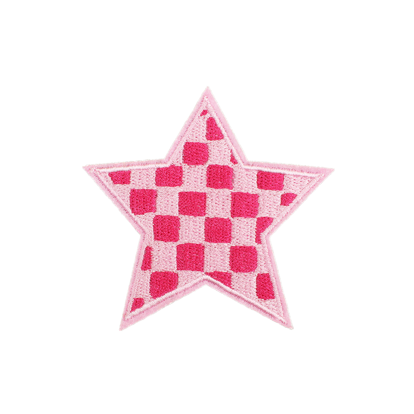 Stern Patch Karo Muster Applikation – Aufbügeln, DIY Bekleidung Taschen Deko