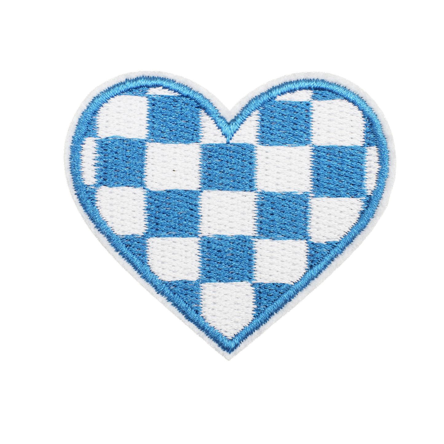 Herz Patch Karo Muster Applikation – Aufbügeln, DIY Bekleidung Taschen Deko