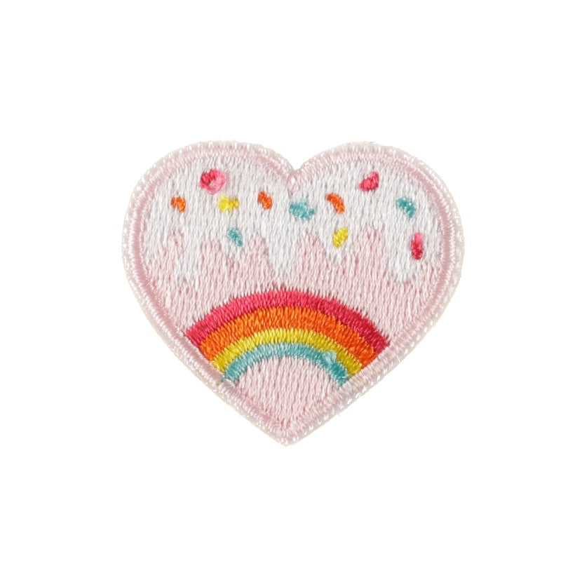 Herz XS Stickerei Selbstklebend Patch Sticker Motivwahl 4er 8er 16er Set DIY Handyhülle