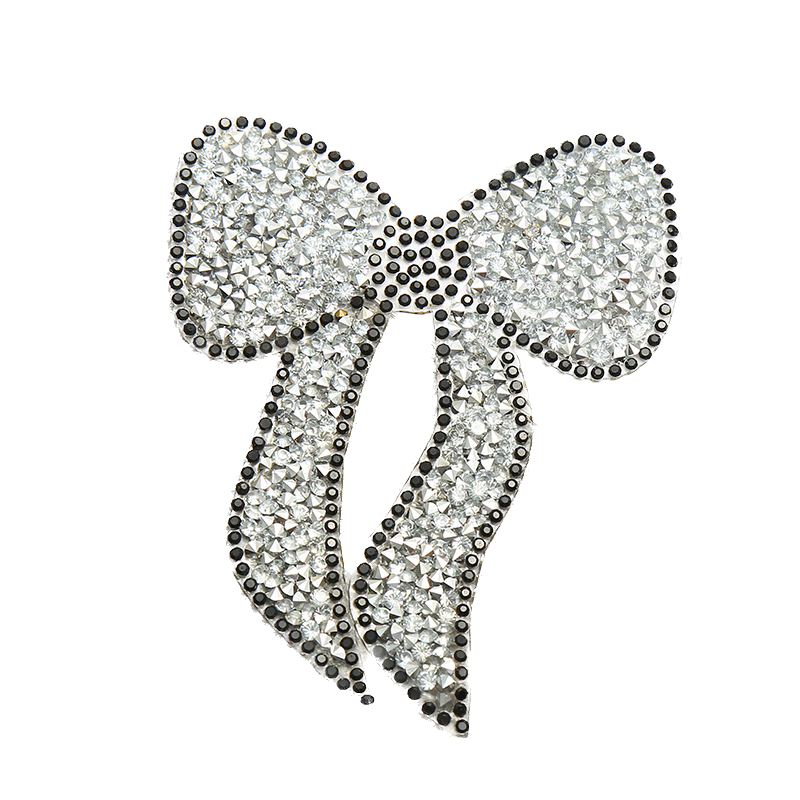 Strassstein Schleife-Aufnäher-Aufbügeln für DIY Kleidung Schuhe Taschen
