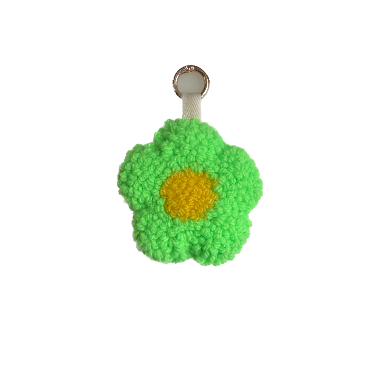 Blume Schlüsselanhänger handmade doppelseitig Taschenanhänger Punch Needle Geschenkidee