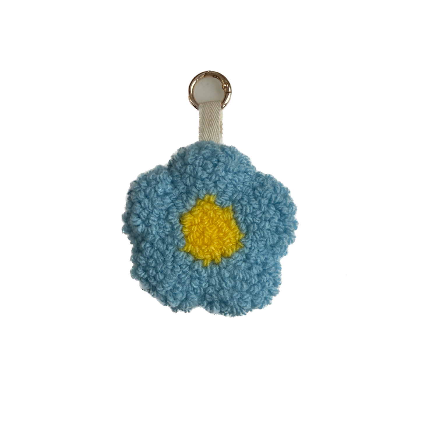 Blume Schlüsselanhänger handmade doppelseitig Taschenanhänger Punch Needle Geschenkidee
