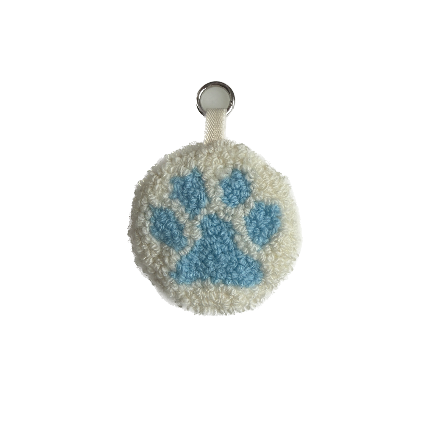 Pfote Schlüsselanhänger handmade doppelseitig Taschenanhänger Punch Needle Geschenkidee