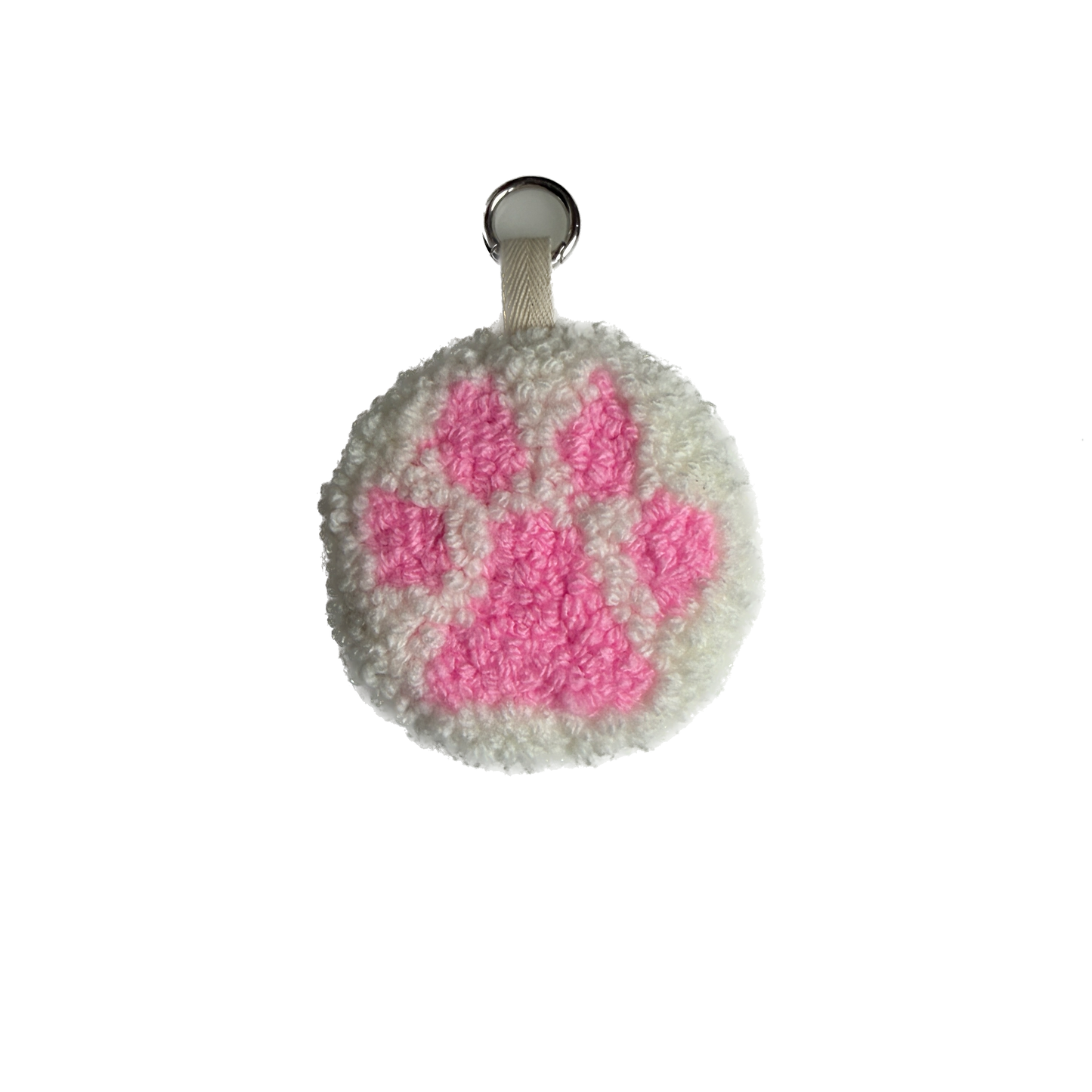 Pfote Schlüsselanhänger handmade doppelseitig Taschenanhänger Punch Needle Geschenkidee
