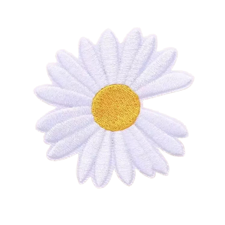 weiß Gänseblümchen Patches Aufnäher zum Aufbügeln, DIY Bekleidung Taschen Deko