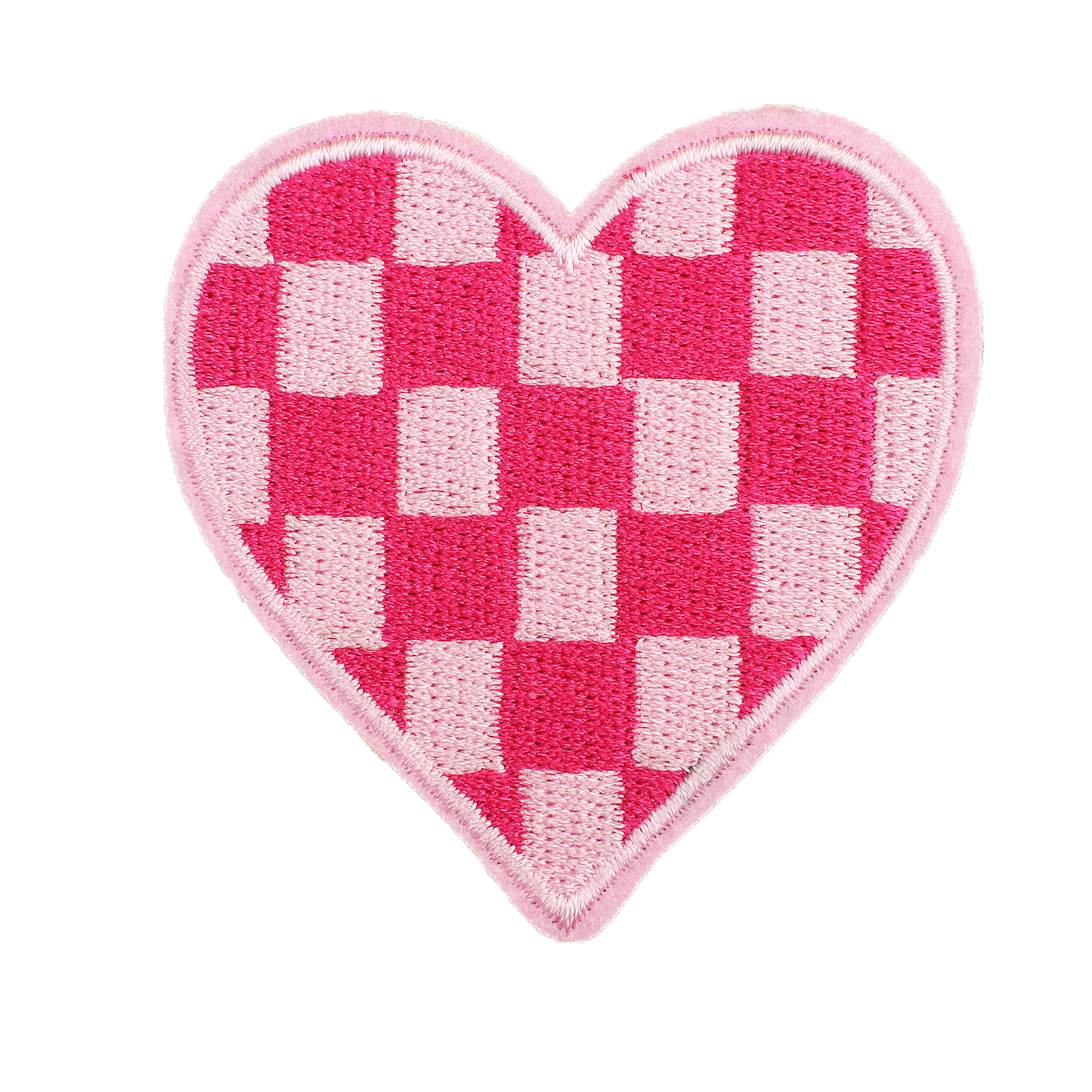Herz Patch Karo Muster Applikation – Aufbügeln, DIY Bekleidung Taschen Deko