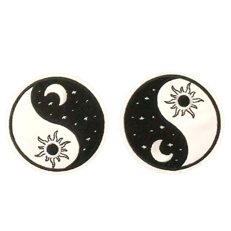 YinYang Patch Aufnäher Aufbügler Sticker XS S M L XL Kleidung Tasche Handyhülle DIY