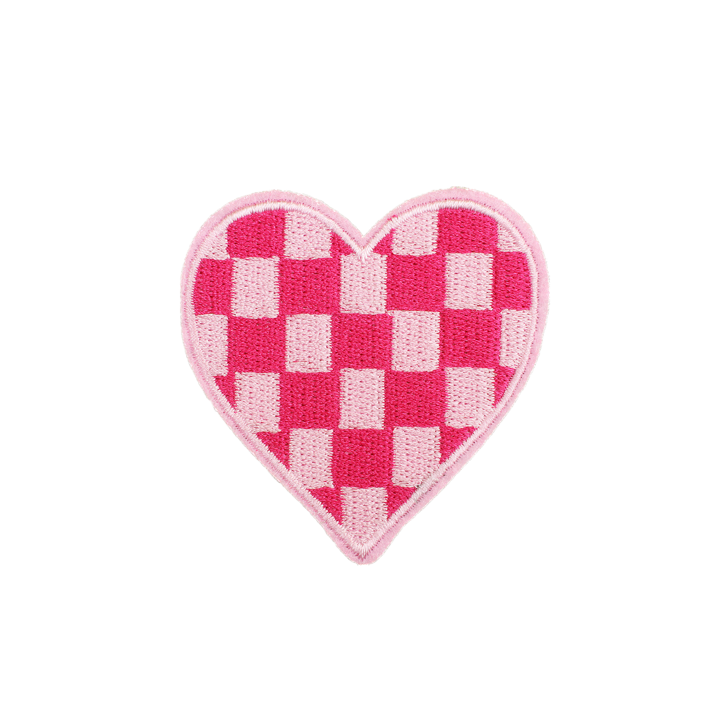 Herz Patch Karo Muster Applikation – Aufbügeln, DIY Bekleidung Taschen Deko