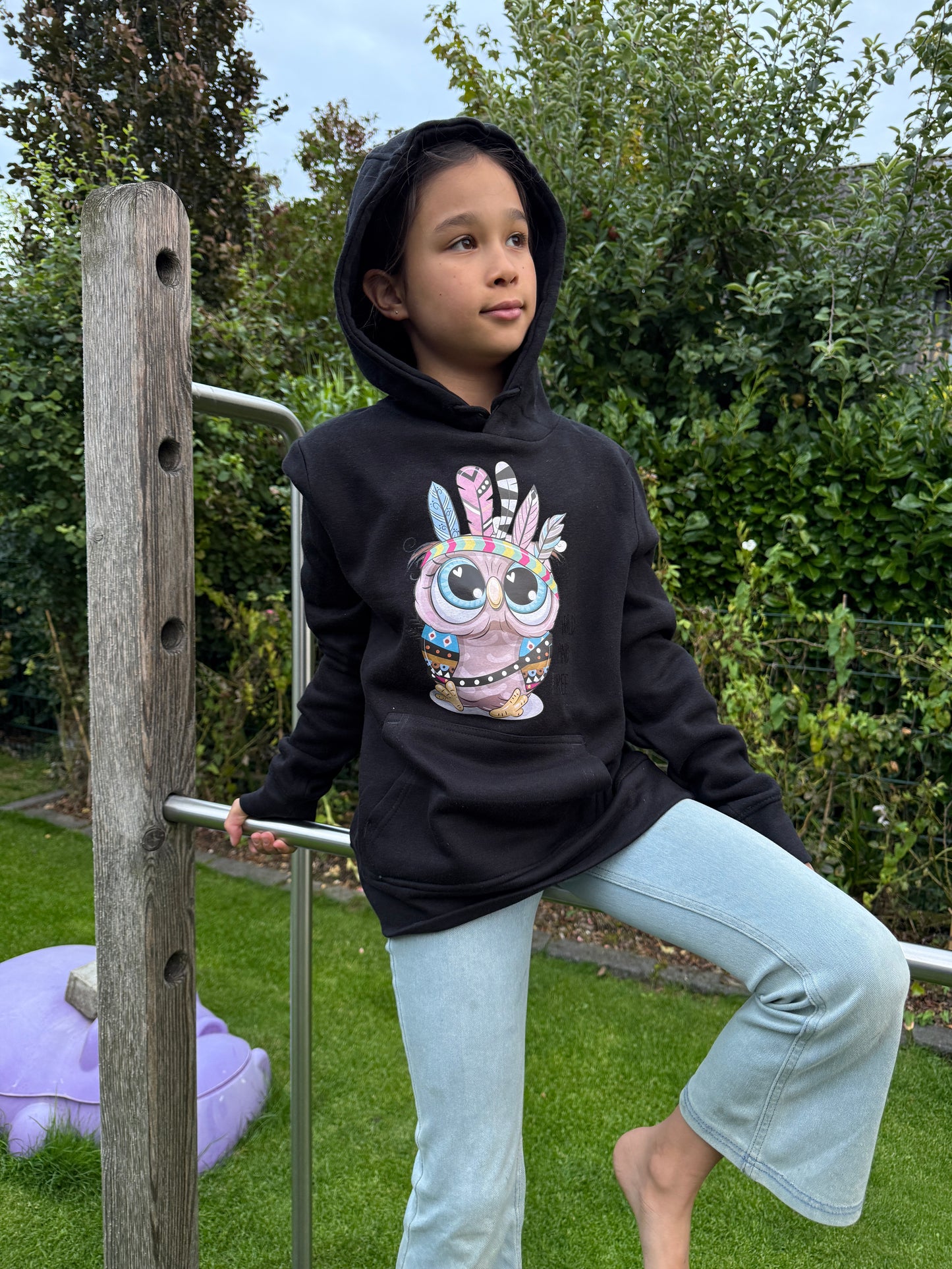 Joymotion Damen Hoodie schwarz XS-XL | OWEL | Basic Kapuzenpullover