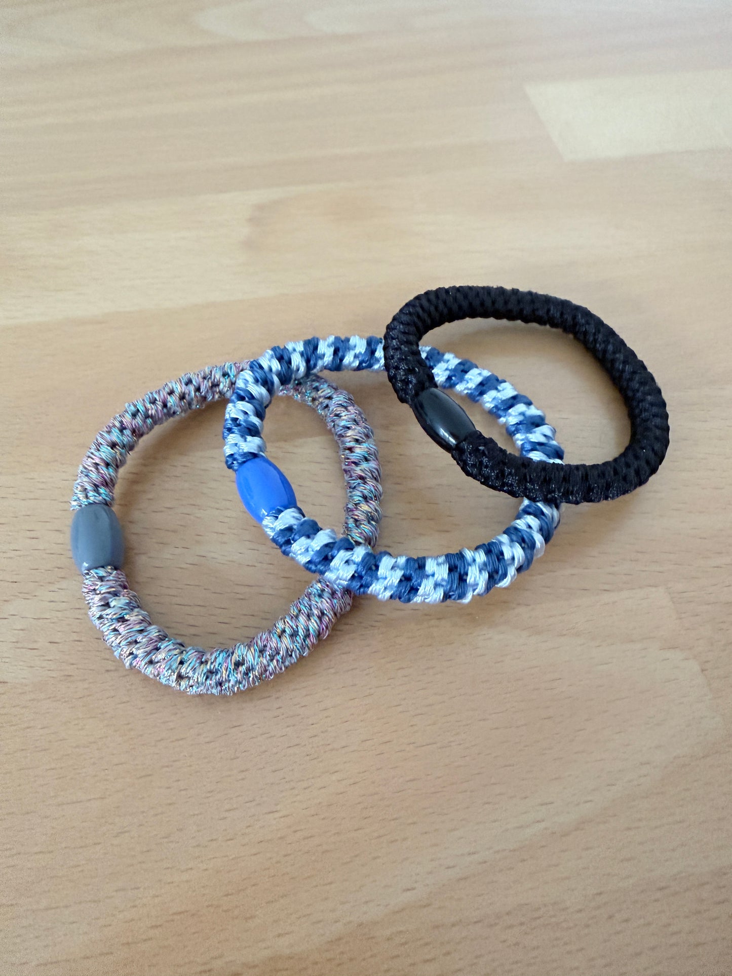 Trendy Haargummis 3er Pack | Elastisch & Haarschonend | One-Size | Beige/Rosa