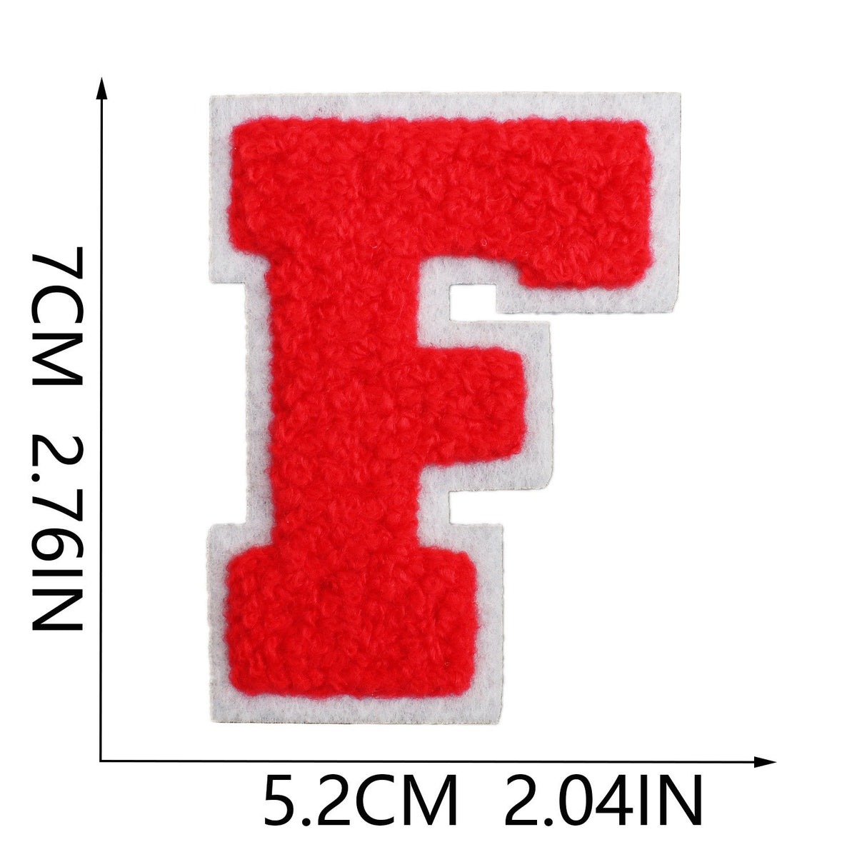 Rot 7cm Buchstaben A–Z Chenille Aufnäher Patches zum Aufbügeln für Kleidung DIY