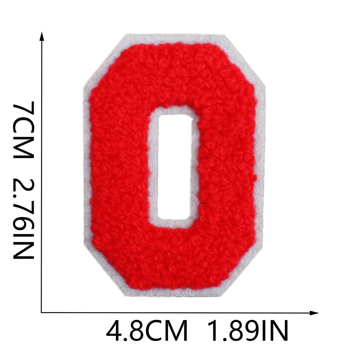 Rot 7cm Buchstaben A–Z Chenille Aufnäher Patches zum Aufbügeln für Kleidung DIY