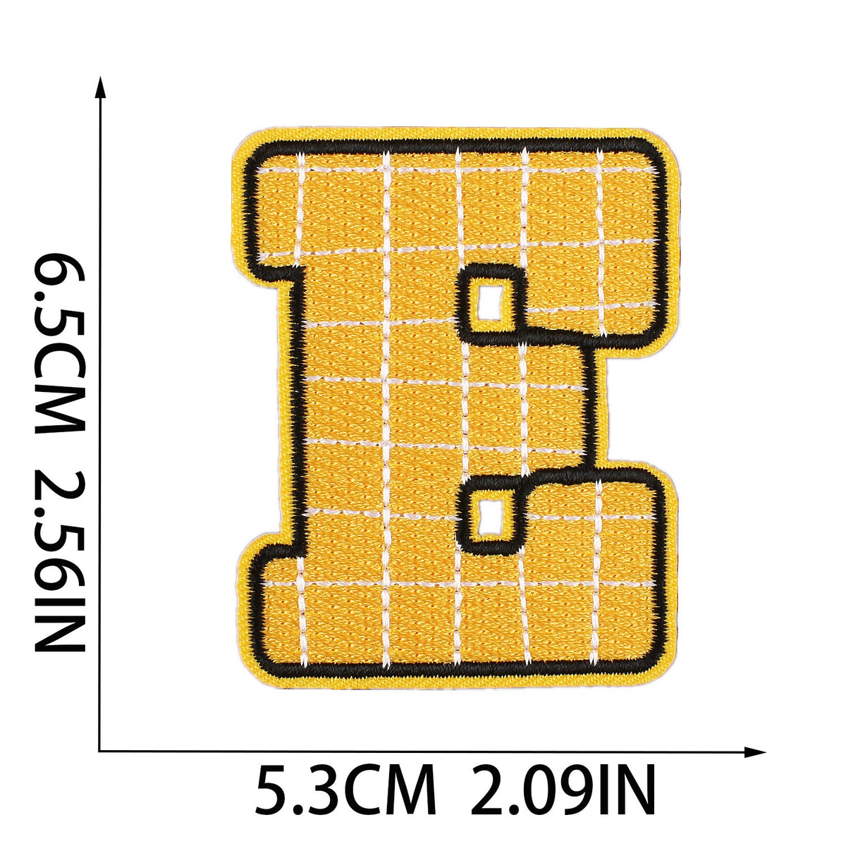 Gold Herbst Buchstaben A–Z 6,5 cm Aufnäher Aufbügler Patches Stickerei DIY Bekleidung Deko