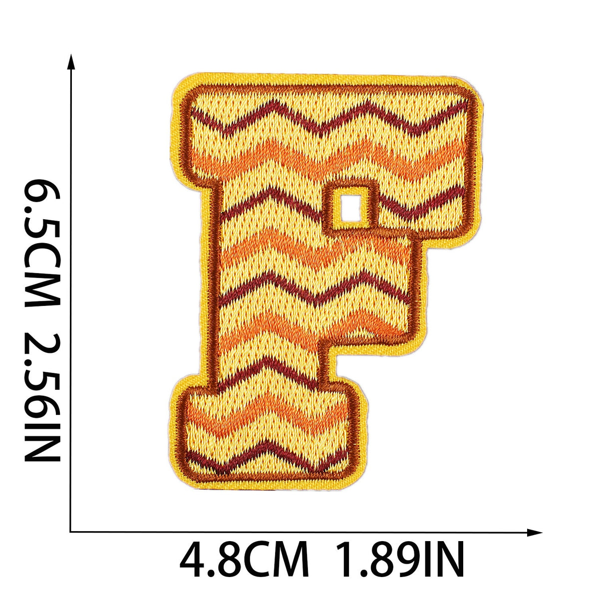 Gold Herbst Buchstaben A–Z 6,5 cm Aufnäher Aufbügler Patches Stickerei DIY Bekleidung Deko