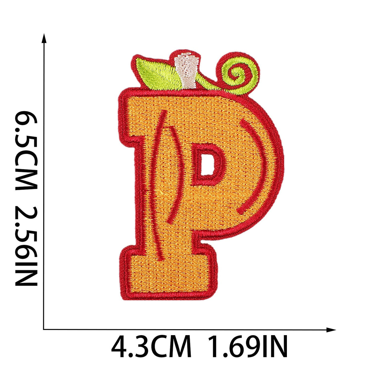 Gold Herbst Buchstaben A–Z 6,5 cm Aufnäher Aufbügler Patches Stickerei DIY Bekleidung Deko