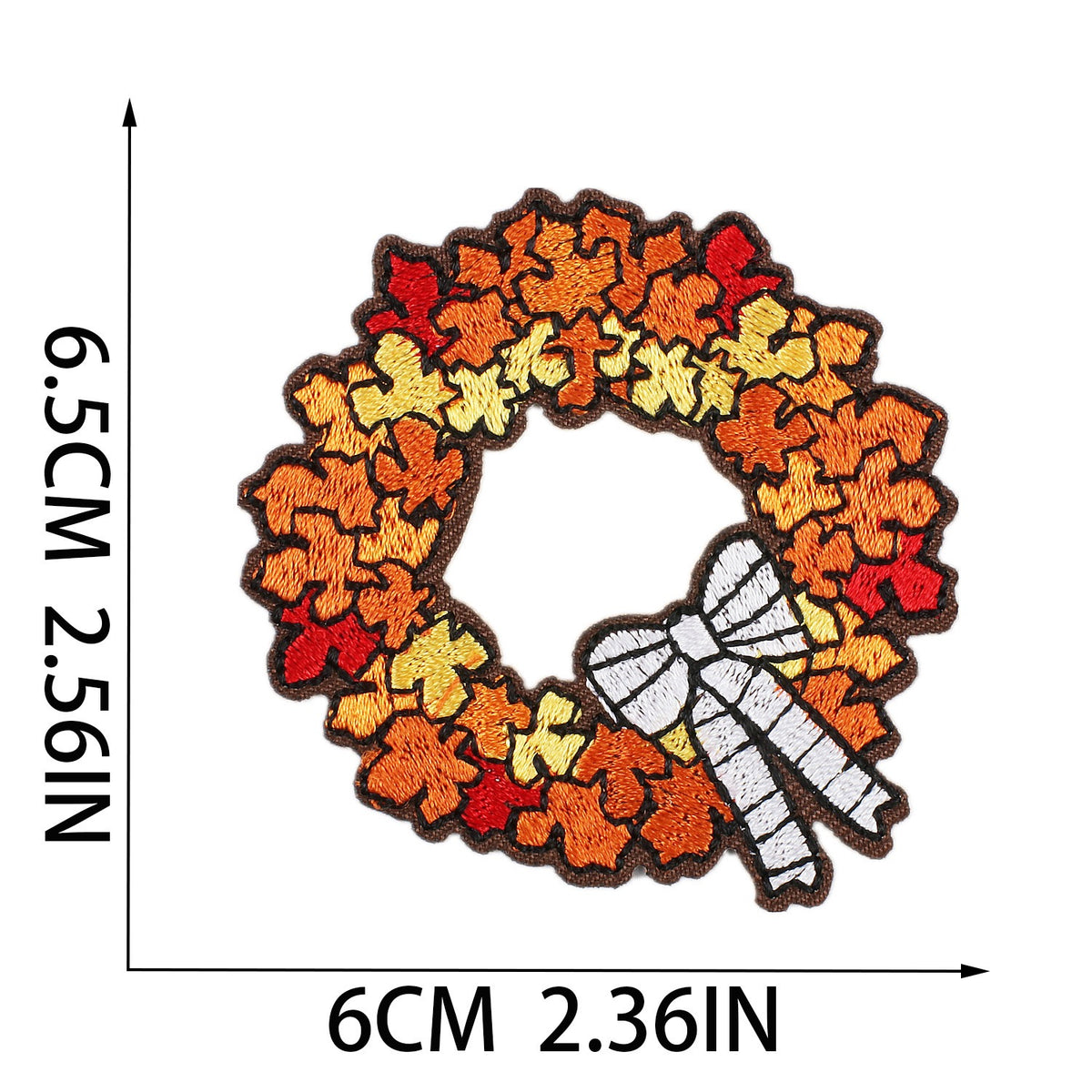 Gold Herbst Buchstaben A–Z 6,5 cm Aufnäher Aufbügler Patches Stickerei DIY Bekleidung Deko